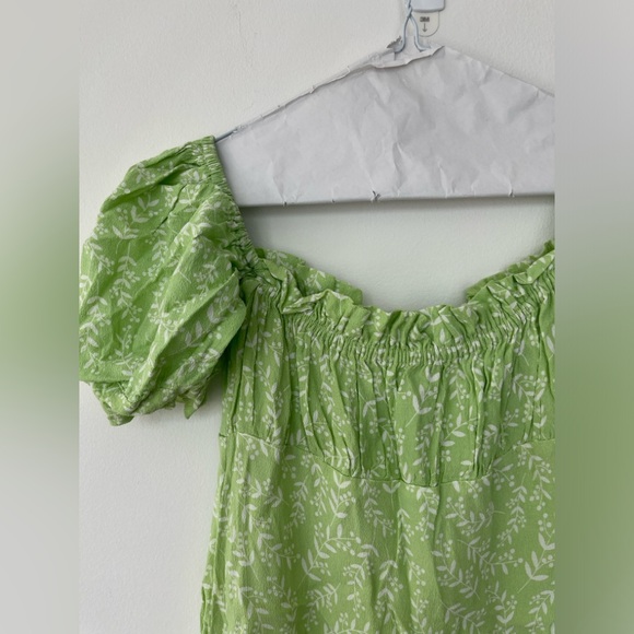 With Jean green floral mini dress - Picture 4 of 6